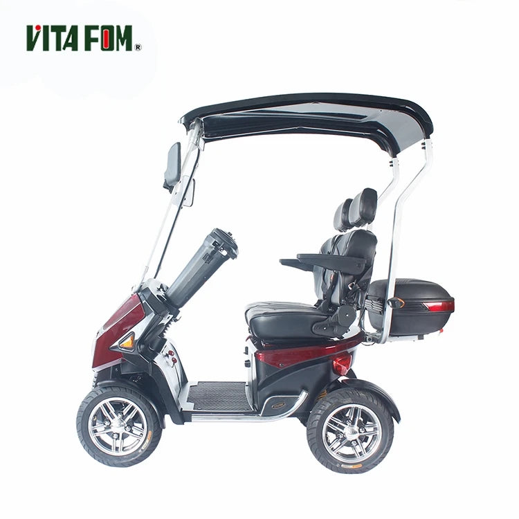 Electric four-wheel mobility scooter with shed to pick up children family sightseeing car elderly electric vehicles