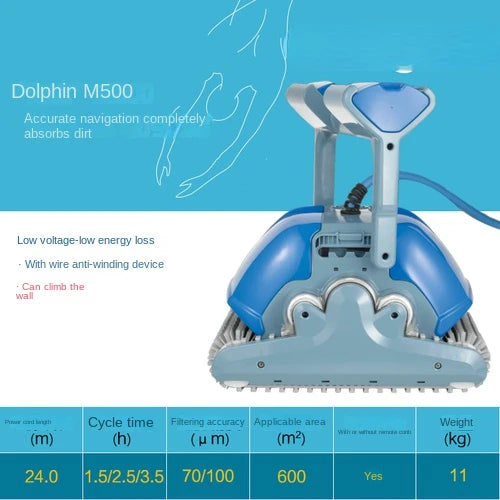 Swimming Pool Full-Automatic Pool Cleaner Underwater Vacuum Cleaner Pool Bottom Cleaning Robot