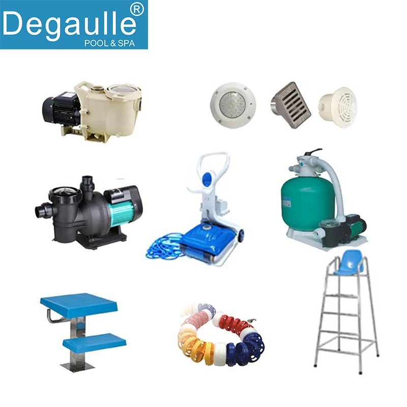 Swimming pool equipment factory accessories fittings with swimming pool water pump pool set