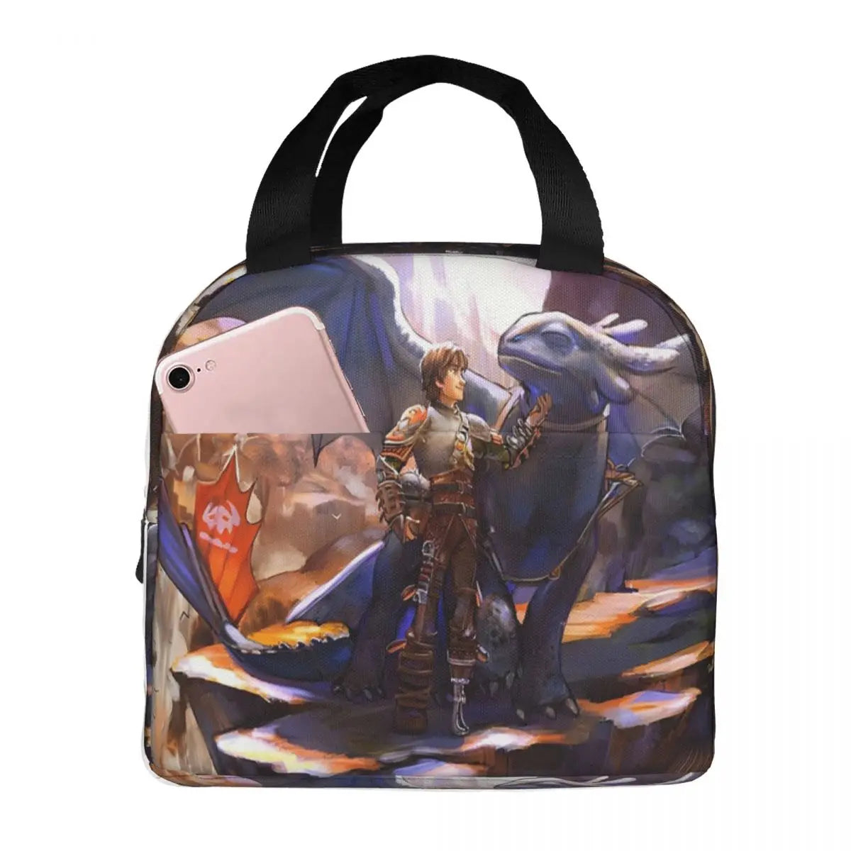 How To Train Your Dragon Lunch Bags Insulated Bento Box Lunch Tote Picnic Bags Cooler Thermal Bag for Woman Student Work