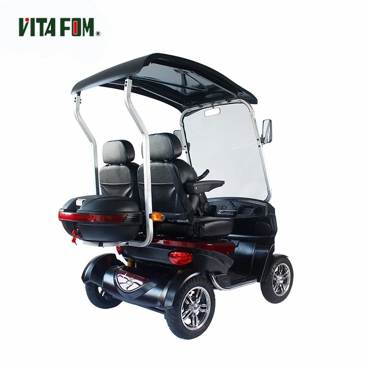 Electric four-wheel mobility scooter with shed to pick up children family sightseeing car elderly electric vehicles