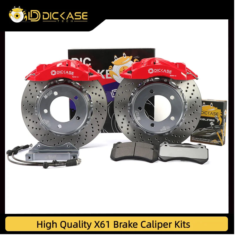 Dicase High Performance 6 Pot Big Brake Caliper Kit with High Carbon Alloy Disc Rotor for Ford Focus St 225 Mk2