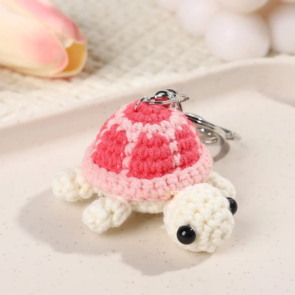 Handmade Knitting Crafts Sea Turtle Keychain Yarn Hook Materials Kit DIY Amigurumi  Wool Crochet Backpack Hanging Birthday Gifts