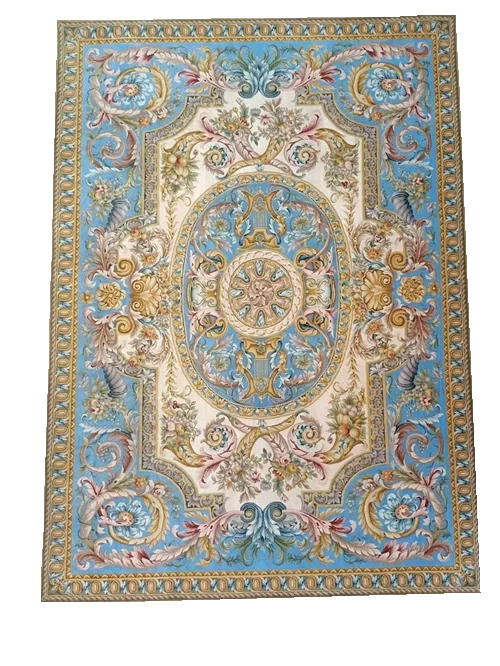 120 Lines Savonnerie rug hand knotted wool renaissance carpet Savonnerie thick carpet 250x350cm