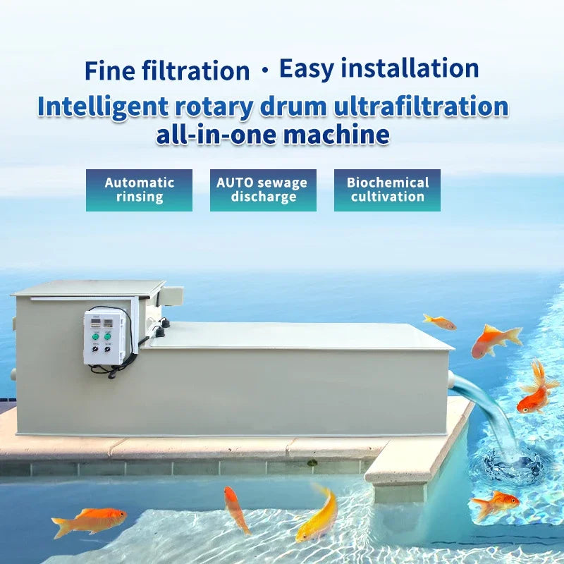 landscape fish pool filtration equipment bio uv drum filter multiple chamber filter systems for koi fish ponds