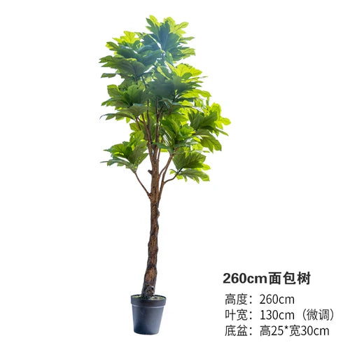 Simulation Mianbaoshu Fake Trees Green Plant Potted Floor Plant Indoor Living Room Decoration Landscaping Landscape Articles