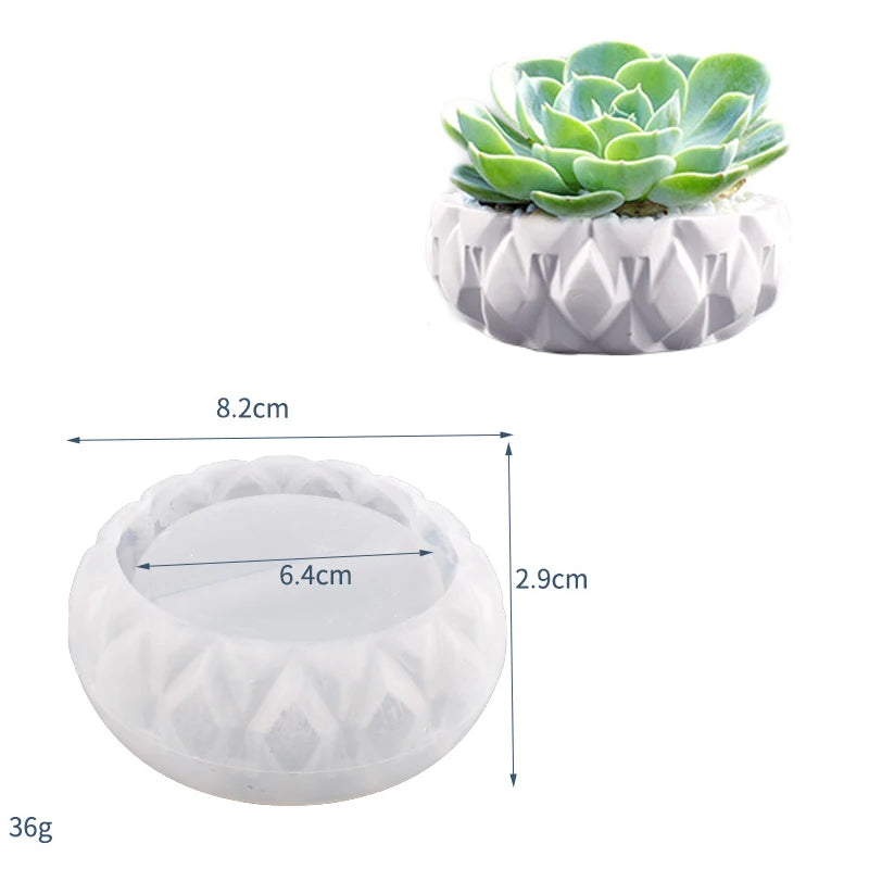 Large Silicone Planter Molds Garden Plants Pot Concrete Molds Rectangle Cement Flowerpot Succulent Pots Clay Molds Home Crafts