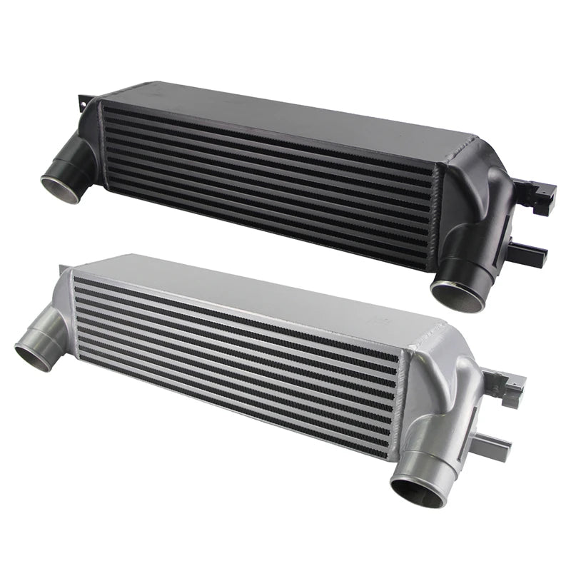 Intercooler Performance Front Upgrade Fits for Ford Mustang 2.3L EcoBoost 2015-2020 Black/Silver Bar&Plate