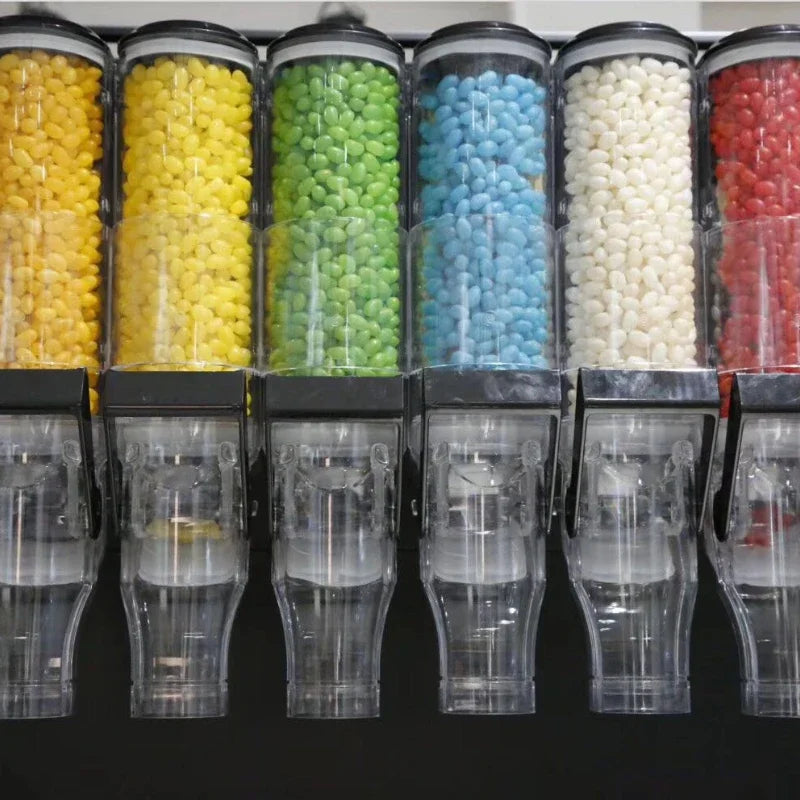 Wall mounted gravity bin food dispenser candy dispenser and Candy Vending Machine for sweet bulk cereal nut grain