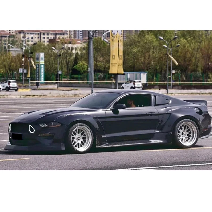 For Mustang High Quality CD Style Wide Body Kit for Ford Mustang Tuning Aerodynamic Performance Kit Front Bumper Lip Spoiler