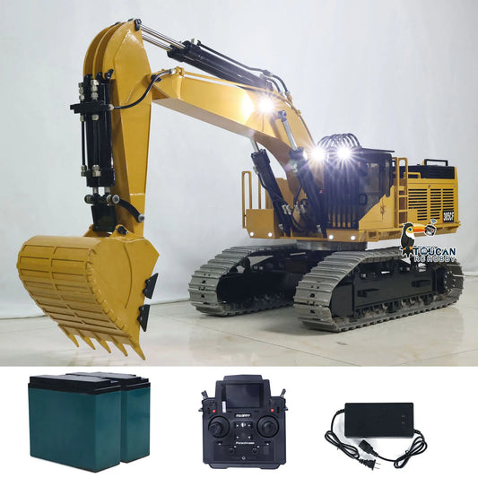 Metal 1/8 385CF Giant Hydraulic RC Excavator Heavy Duty Radio Control Diggers PL18EVLite TOUCAN Trucks Cars Vehicle Toys for Boy