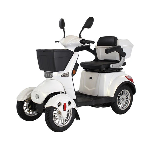 Factory price large storage basket outdoor travel 4 wheels mobility electric scooter for the elderly and disabled