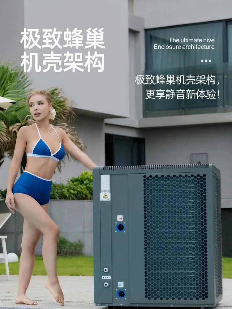 Swimming pool heater equipment, air source, constant temperature heat pump, high energy efficiency ratio