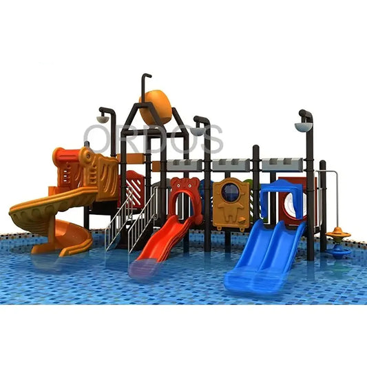 Children Pool Amusement Park Plastic Slide outdoor Water playground equipment new For Kids