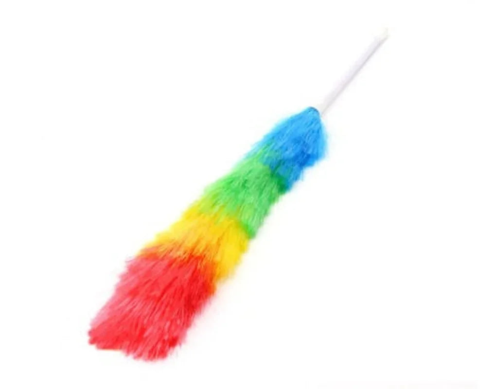 1/3pcs Household Rainbow Dust Duster Practical Plastic Feather Duster Telescopic Handle Sweeping Brush Cleaning Product Tool