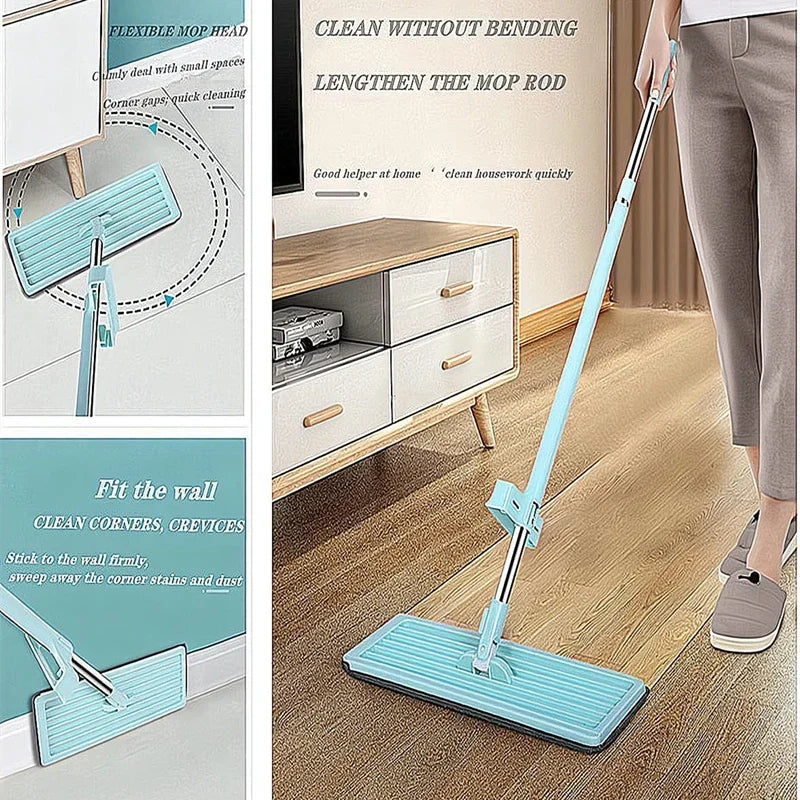 Squeeze Wring Mop Wash for Floor Tile Cleaning Tool Lazy Wiper Kitchen Wet Help Wonderlife  Sliding Type Trapeadores De Pisos