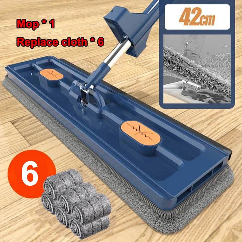 New Style Large Flat Mop Self-contained Slide Microfiber Floor Mop Wet and Dry Mop For Cleaning Floors Home Cleaning Tools