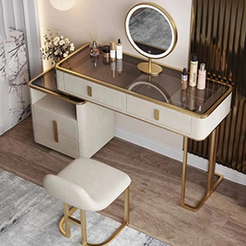 Ornaments Luxury Dressing Table Nordic Vanity Apartment Chairs Organizer Dressers Cabinet Container Storage Tocador Decoration