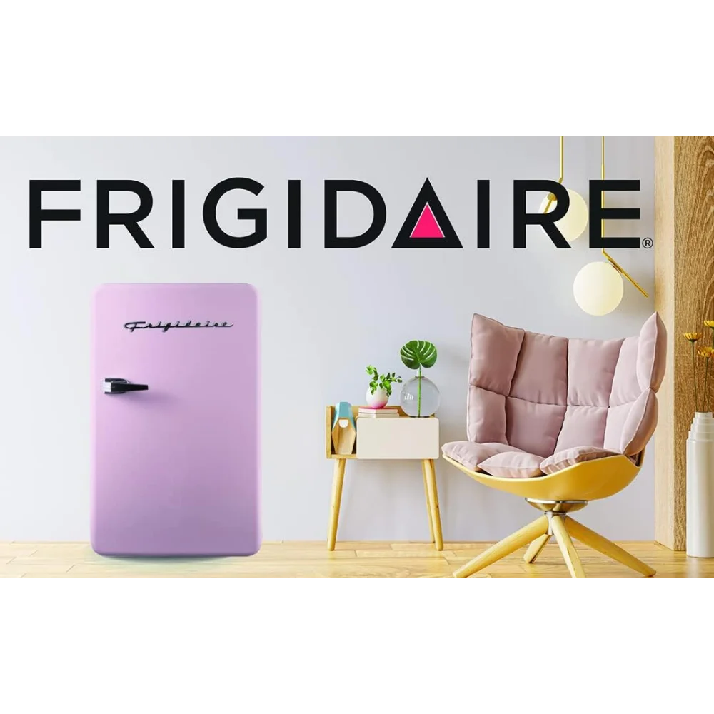 Frigidaire EFR372-PINK 3.2 Cu Ft Pink Retro Compact Rounded Corner Premium Mini Fridge & Keurig K-Mini Coffee Maker