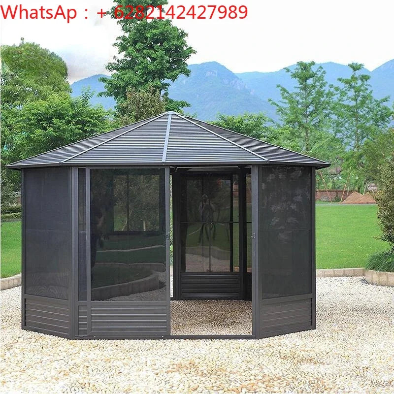 Customized outdoor pavilion outdoor large canopy courtyard garden sunshade outdoor activity tent leisure house  gazebo  sheds