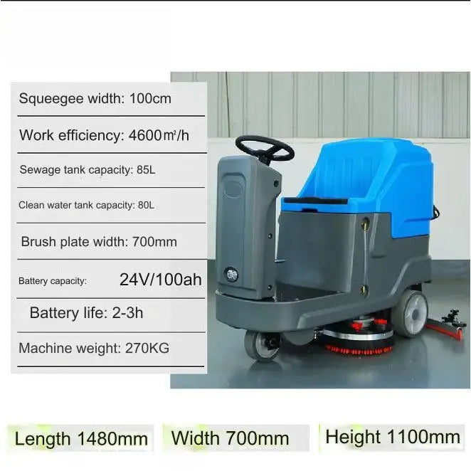 1200w High Suction Disinfection And Sterilization Industrial Floor Scrubber Floor Cleaning And Mopping Machine