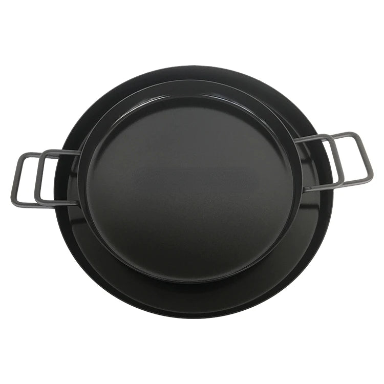 Pre-Seasoned Polished 12/15/18 Inch 40 50 60cm Cast Iron Skillet with Ceramic Glaze Perfect Pan for Frying Camping BBQ Oven Safe