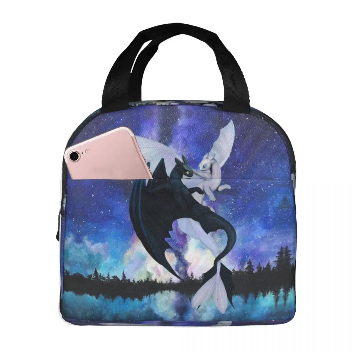 How To Train Your Dragon Lunch Bags Insulated Bento Box Lunch Tote Picnic Bags Cooler Thermal Bag for Woman Student Work