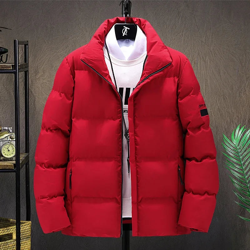 New Thicken Warm Cotton Jacket Men Winter Fashion Windproof Hooded Parkas Jackets High Quality Brand Leisure Jacket