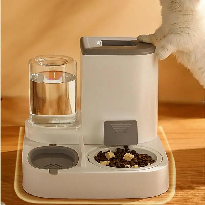 Automatic 2 in 1 Pet Feeder And Waterer Pets Bowl Automatic Cat Feeder Water Dispenser Food Container Drinking For Cats Dog Accessories