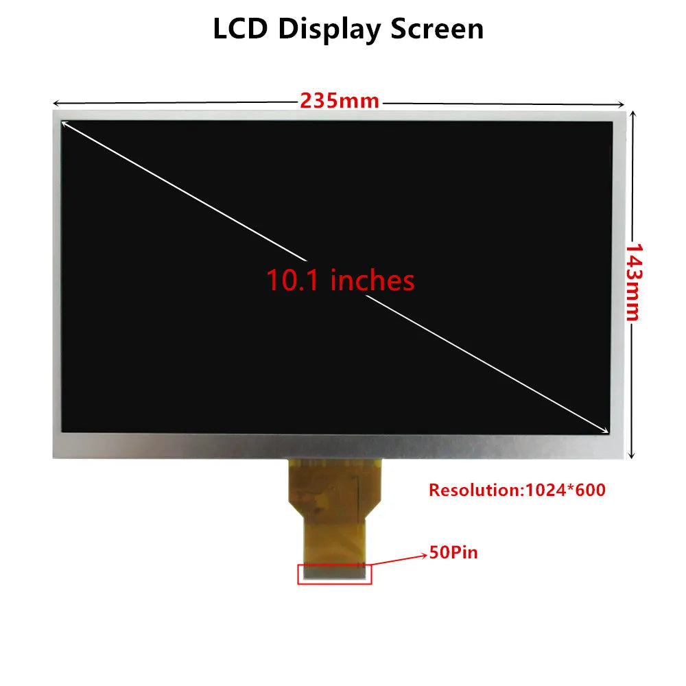 10.1 Inch LCD Display Screen Monitor Control Driver Board Digitizer Touchscreen HDMI-Compatible For Raspberry Pi 1 2 3 PC