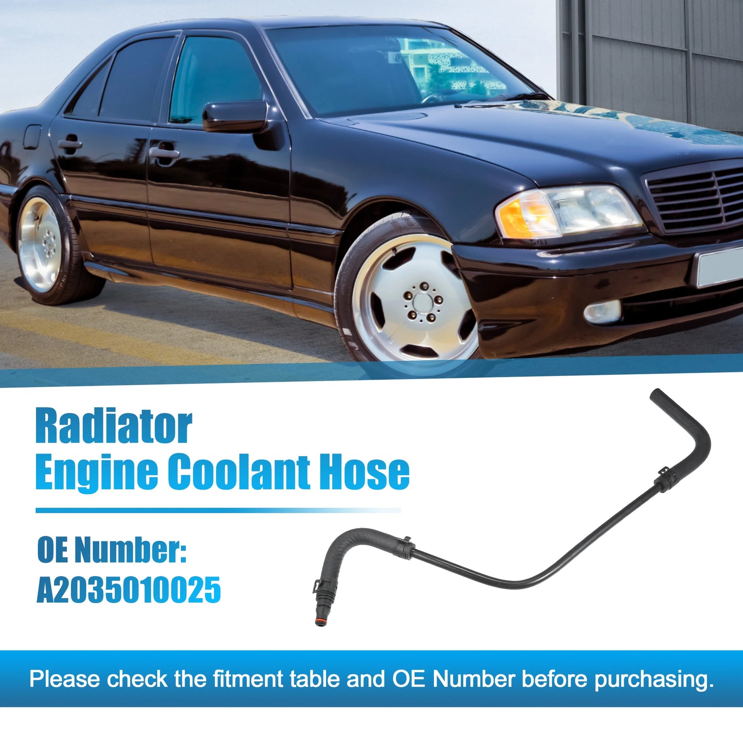 UXCELL Radiator Engine Coolant Hose for Mercedes-Benz C 230 1.8L L4 - Gas 2003-2005 No.A2035010025