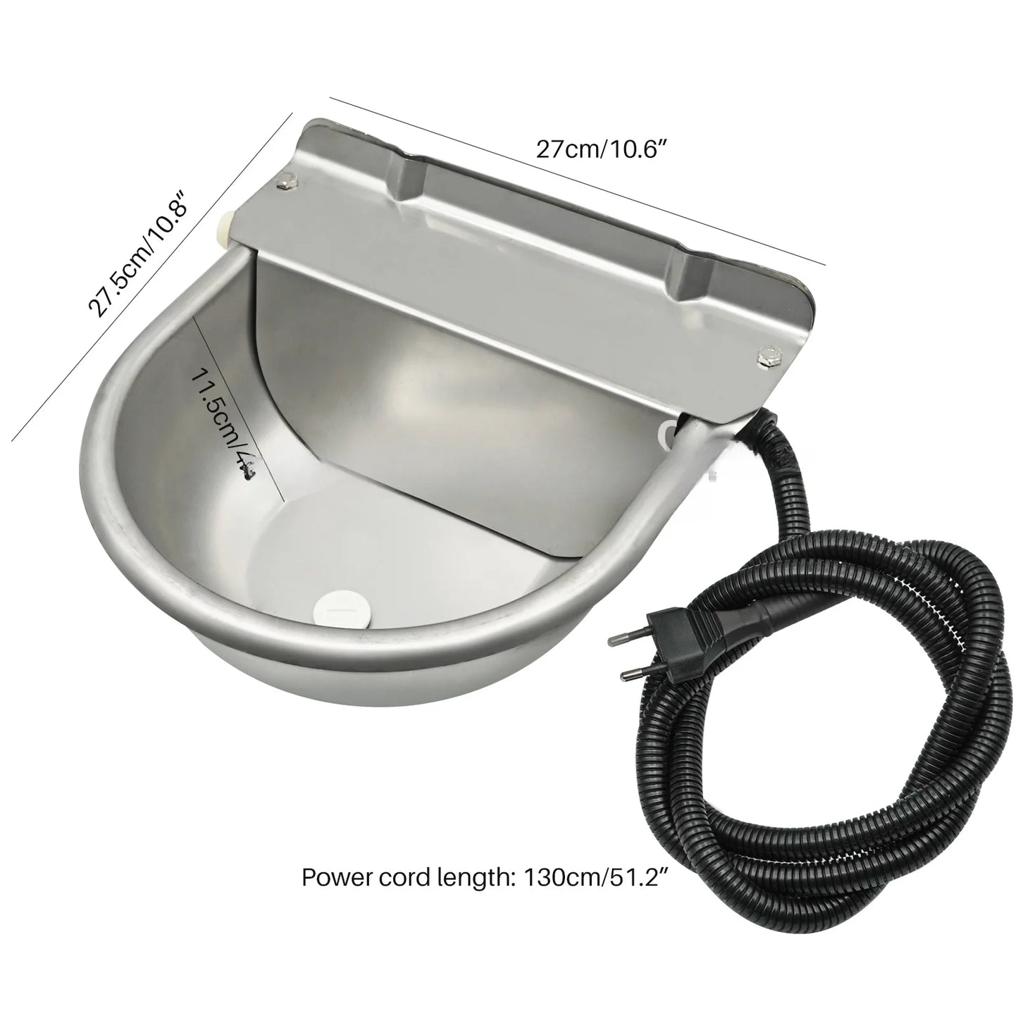 4L Automatic Heated Cattle Drinking Water Bowl Floating Ball Type Rodent Drinker Horse Sheep Dog Dispenser Feeding Eqipments