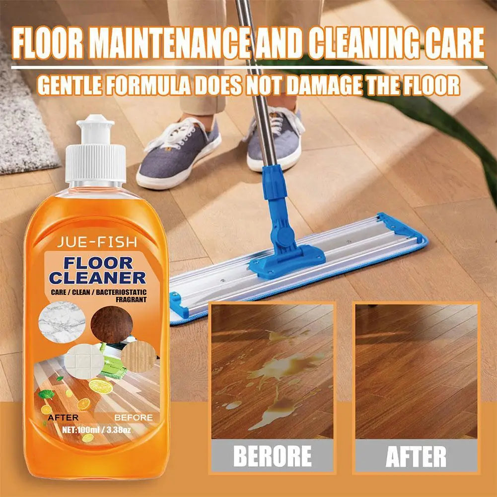 100ml Powerful Decontamination Floor Cleaner Liquid Wood Floor Stain Remover Cleaning Polishing Brightening Repair Scratch Tool