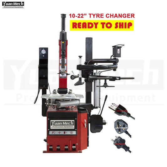 Yuanmech C9573 Tilt Back Fully Automatic and Pneumatic 10-22" Car Tire Changer with Three Positions Pressing Helper Arm 13-24"