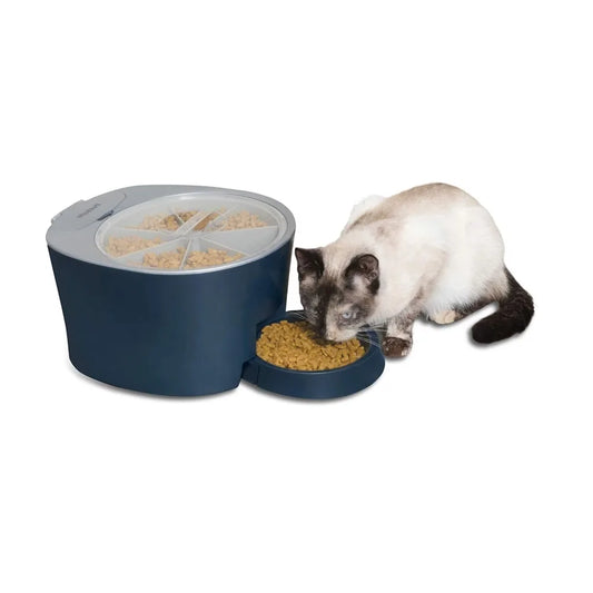 Automatic Cat Bowl ,Cat Water Fountain ,6 Meal Pet Feeder, Automatic Cat & Dog Feeder, 6 Cup Capacity