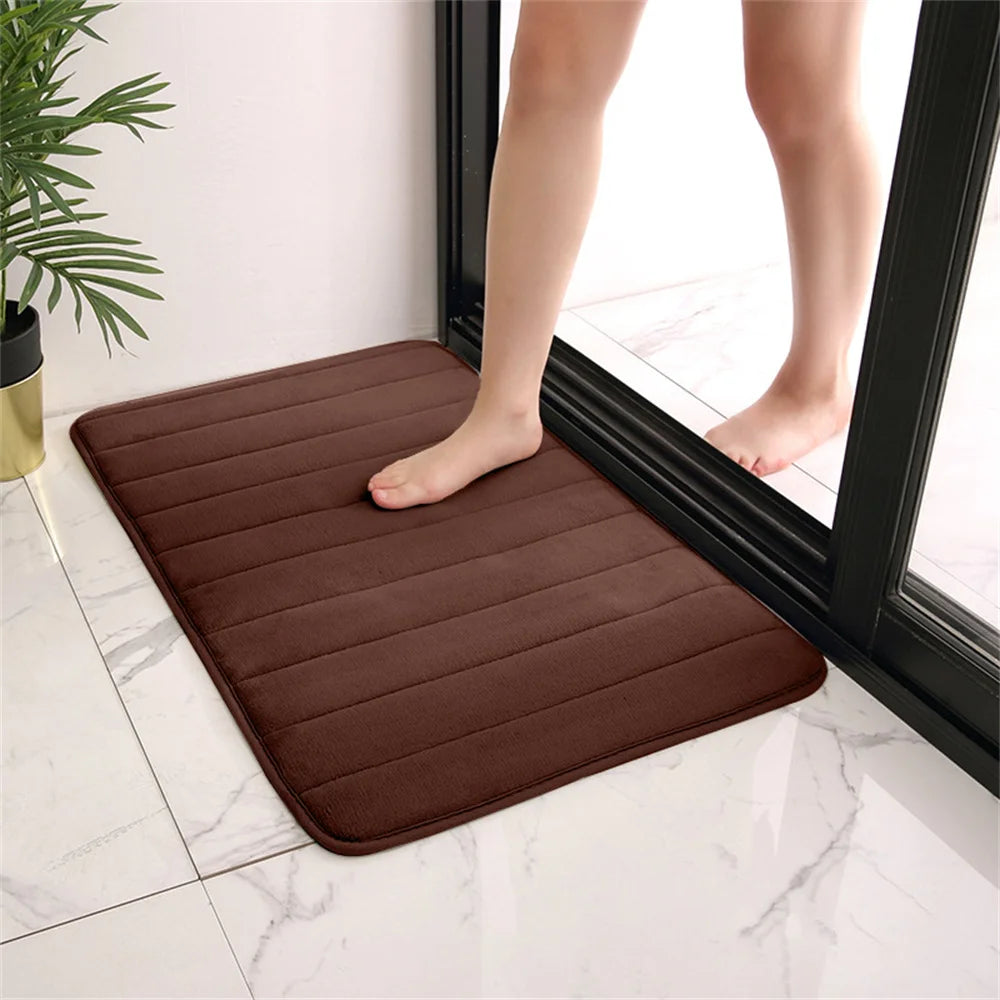 Super Absorbent Bath Mat Non Slip Rugs Bathroom Carpets Soft Memory Foam Floor Mat Bedroom Toilet Floor Shower Rug Home Decor