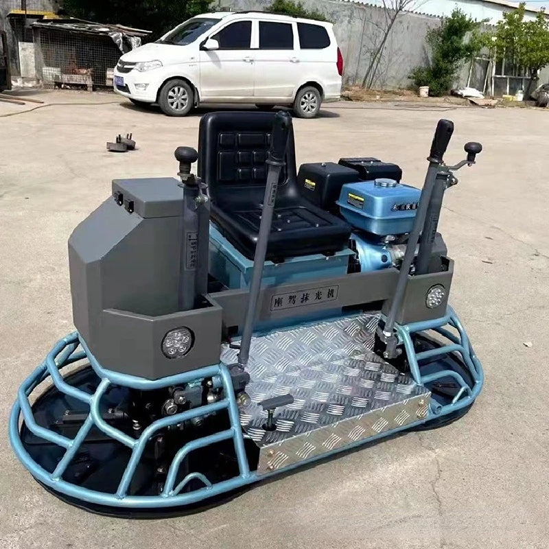 Road Grinder Seat-mounted Gasoline Trowel Road Concrete Double-disc Trowel Automatic Driving 100-type Car Smoothing Machine