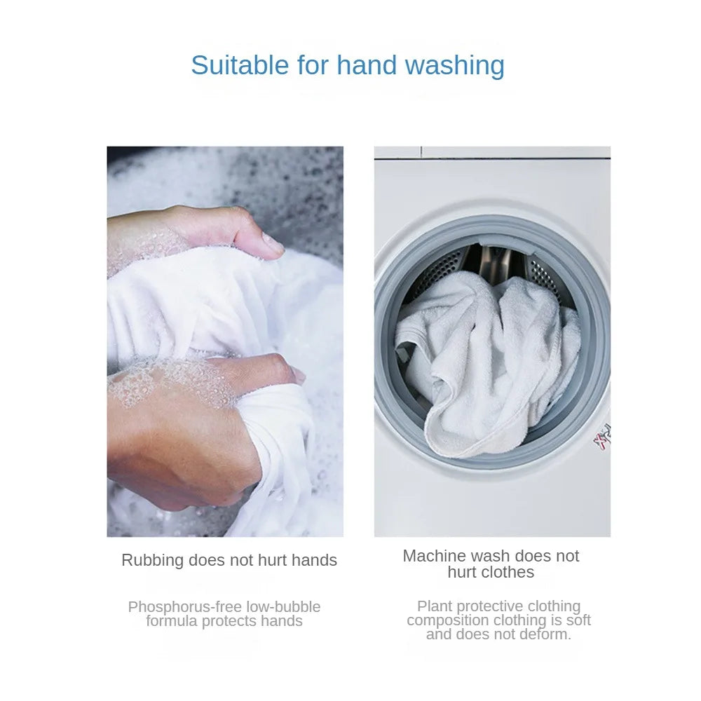 Laundry Detergent Portable Household Deep Decontamination Non-liquid Powder Soap Laundry Bubble Paper Hand Protection Softener