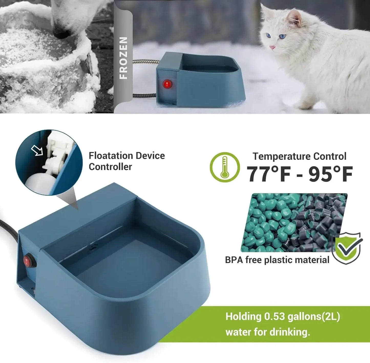 Automatic Heated Filling Auto for Water Automatic Dog,cats,chickens,animals Dogs,heated Dog Outdoor Bowl,heated Bowl Waterer