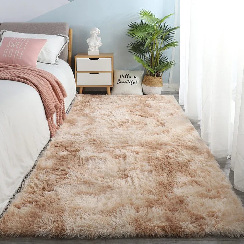 Plush Carpet Thick Bedroom Carpets Anti Slip Soft Rugs Large Rugs For Modern Living Room Long Hair Carpet Living Room Decoration