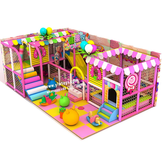 YLWCNN Soft Indoor Playground Kids Pink Park Slide Ball Pool Trampoline Game Baby Play Equipment