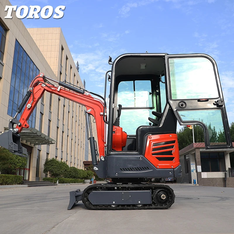 1200kg Multifunctional Mini Excavator Manufacturer Farm Household Hydraulic Crawler Micro Digger Price Compact Bagger