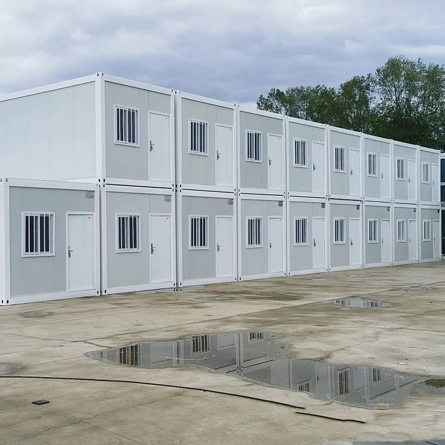 Steel Structure Waterproof Single Wide Modular Homes Labor House/Temporary Housing/Detachable Shop Prefab Tiny Homes For Sale