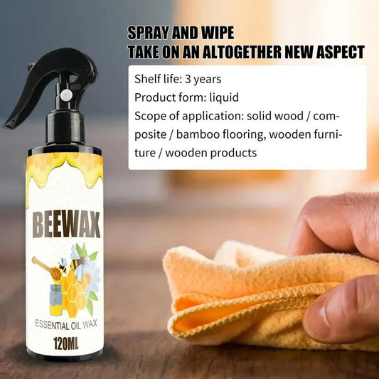 Wood Care Wax Solid Wood Furniture Polishing Natural Beeswax Polisher Furniture Wax Floor 120ml All-Purpose Wood Cleaner Spray