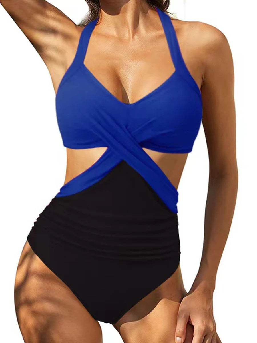 One Piece Swimsuit Female Swimming  Padded Beachwear Bodysuit