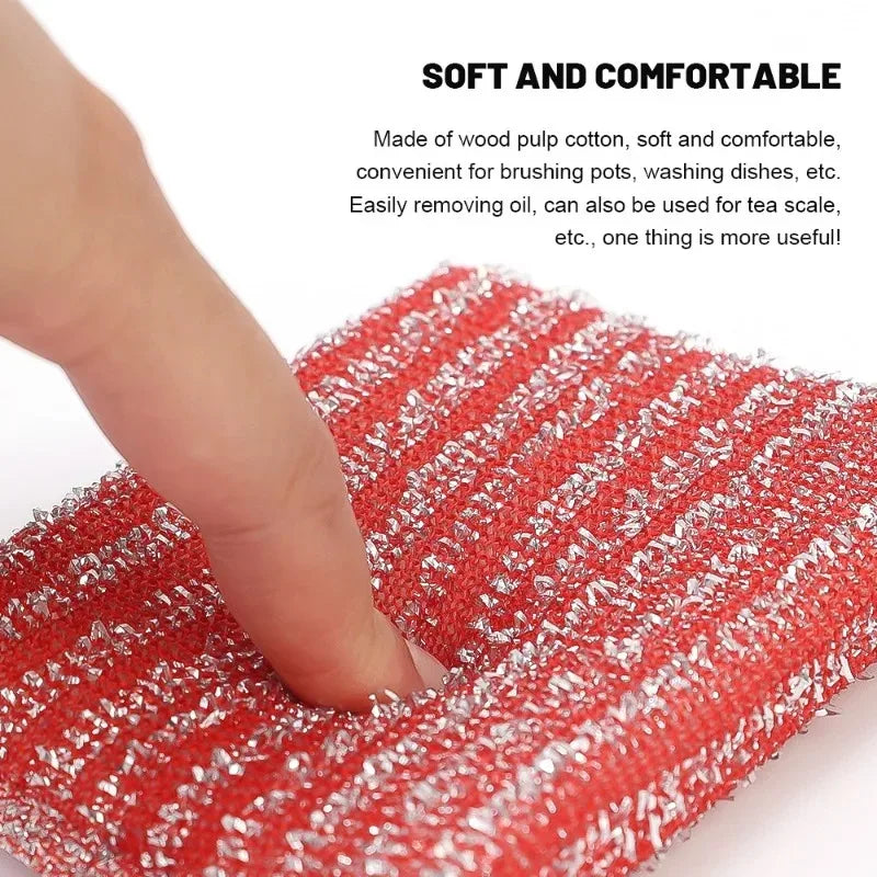 Sponge Rags Steel Wire Non-oil Brush Rag Reusable Double Sided Cleaning Cloth Dishrag Dishcloth Kitchen Cloths Towels Products