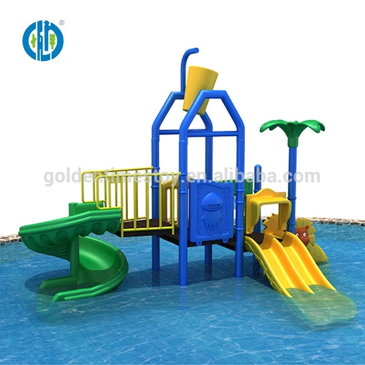 Children Pool Amusement Park Plastic Slide outdoor Water playground equipment new For Kids