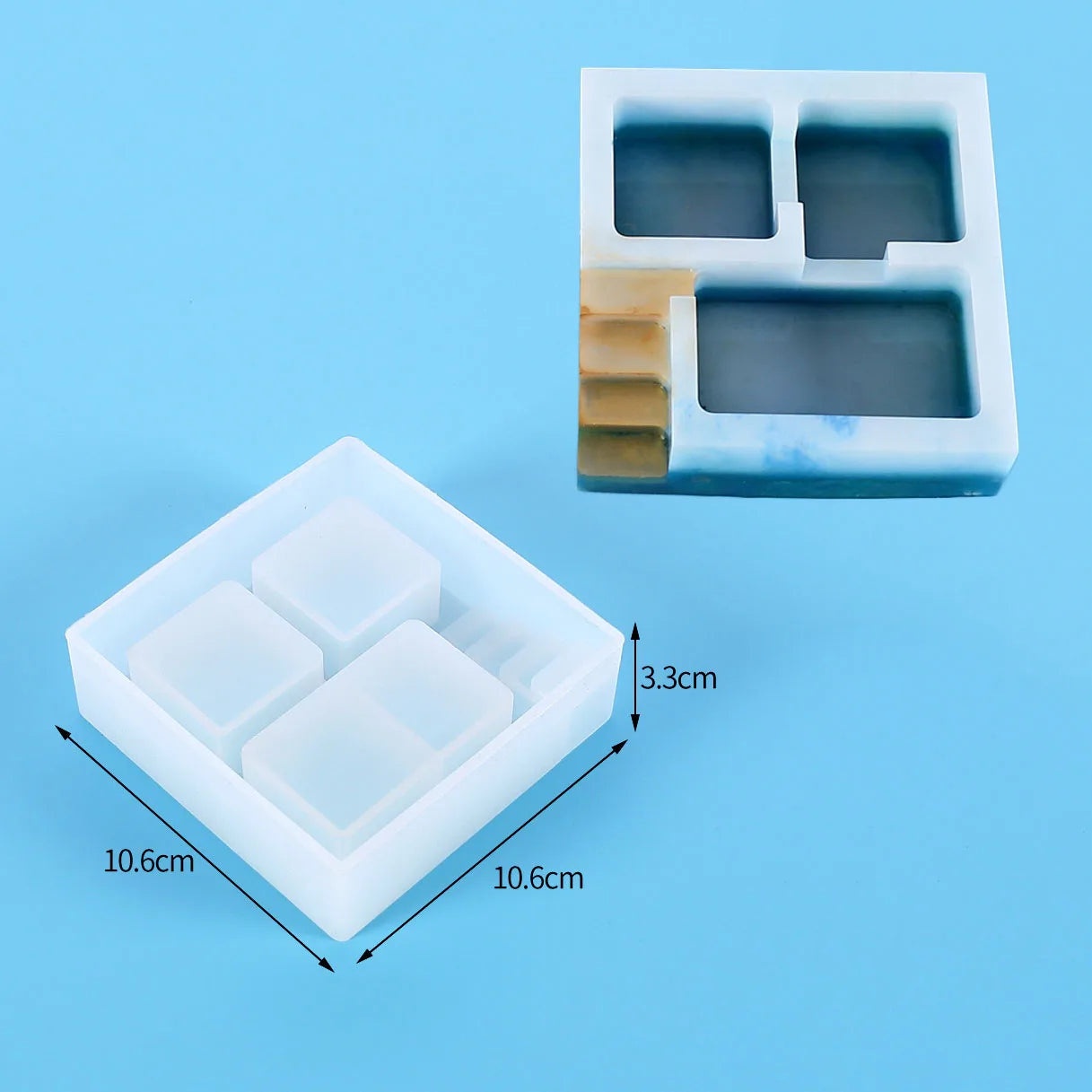 Large Silicone Planter Molds Garden Plants Pot Concrete Molds Rectangle Cement Flowerpot Succulent Pots Clay Molds Home Crafts