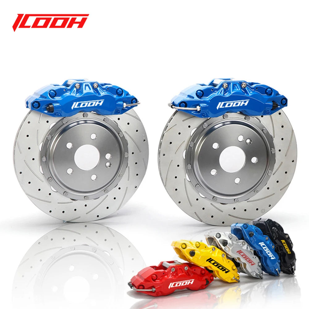 ICOOH Aluminum Alloy 4/6 Pot Front/Rear Brake Caliper Kits with Brake Disc Rotor Auto Parts for Ford Focus