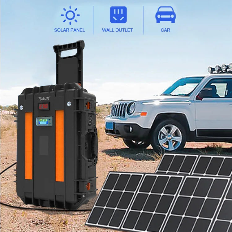 Wholesale high capacity 2000/3000/5000W 120V power bank solar lithium portable power station for outdoor power supply